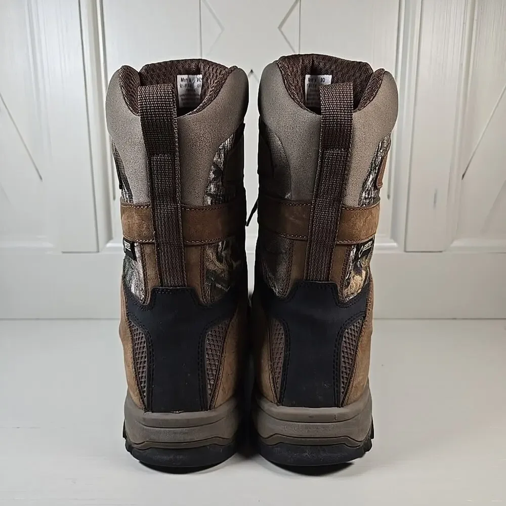 Cabelas Camo Hunting Boots Mens 9 Waterproof Insulated Tall Gore-Tex Thinsulate